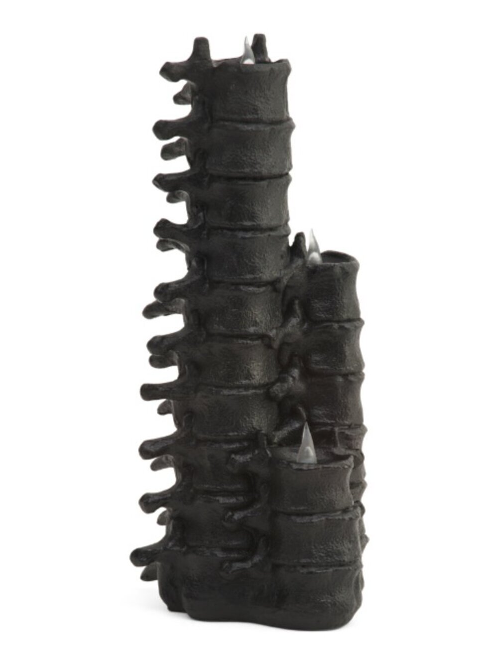 MIDNIGHT FRIGHT 7x15 Led Backbone Candle Trio - Black - NIB